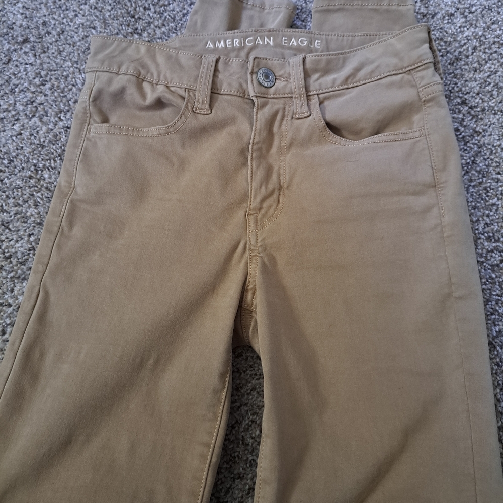 American Eagle Outfitters Khaki Super Stretch Pants